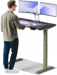 Elektrinis reguliuojamo auk&scaron;čio stalas Desktronic HomeOne Žalias/Juodas, 120x60cm, Dvigubas motoras, USB ir USB-C įkrovimo lizdai