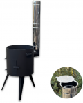 Krosnelė kazanui Kalmetal Standart 16L (3 mm) su kaminu