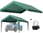 Stoginės pakaitinis uždangalas, 3 x 6 m vandeniui atsparus uždangalas, tvirta automobilio pastogė, atsparus UV spinduliams tentas, ne&scaron;iojamo garažo stogas