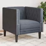 Sofa Tamsiai pilka 74,5 x 71 x 70,5 cm Aksomas