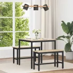 Valgomieji stalai 80 x 80 x 75 cm METALAS Kvadrato