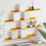 Plūduriuojanti lentyna 4 pcs Garučių geltona 80 x 9 x 2,5 cm