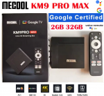 MECOOL KM9 PRO MAX 2/32GB Android 12 TV Box IPTV imtuvas