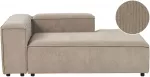 Sofa Beliani Kairinis &scaron;ezlongas ARDAL, briaunotas velvetas, &scaron;viesiai rudas