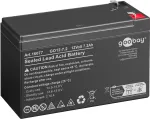 Goobay GO12-7.2, 7200 mAh, 12 V, Faston (4,8 mm), &scaron;vino-rūg&scaron;tinis, sandarusis &scaron;vino-rūg&scaron;tinis akumuliatorius (VRLA), 12 V, 1 vnt., juodas, 5 val., Pb (&scaron;vinas)