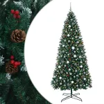 Dirbtinė lankstoma Kalėdų eglutė su žaisliukais 400 cm 600 LED