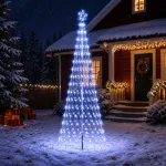 LED Kalėdų medis 300 cm 350 LED Mėlyna Geležis Juoda
