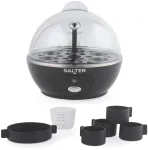 Kiau&scaron;inių virimo prietaisas Salter 6 kiau&scaron;iniams, 4 omletų formos, 3in1 EK6786VDE 430W, matavimo indelis, priedai