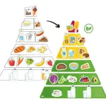 TimeTEX Mitybos piramidė su vegetari&scaron;kais ir tradiciniais maisto produktais, magnetinis rinkinys, 129 dalių (TT81635)