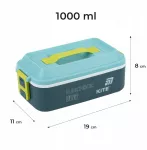 Kite Prie&scaron;piečių dėžutė su skyriumi BPA FREE pietų dėžutės stalo įrankiai vaikams 1000 ml Aitvaras