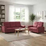 Sofa Sofos komplektas 2 vnt. Vyno raudona Audinys