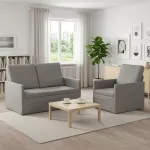 Sofa Sofos komplektas 2 vnt. &Scaron;viesiai pilka Aksomas