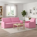Sofa Sofos komplektas 2 vnt. Rožinė Audinys