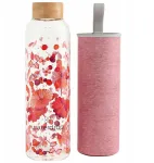Vandens butelis "waterdrop Relax" 600ml, stiklinis, su neopreniniu dėklu