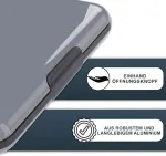 Kortelių dėklas vyrams ir moterims kreditinėms kortelėms, aliuminio rfid blokavimo apsauga nuo sukčiavimo, bekontaktis, didelės talpos kreditinių kortelių dėklas vyrams ir moterims, pilkas, kasdienis