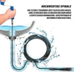 Gemsaya 2 x spiralė vamzdžių valymui, 10 m x 12 mm skersmens spiralinis kanalizacijos valiklis, daugiafunkcinis vamzdžių valymo velenas su elektriniais ir rankiniais adapteriais, vamzdžių valiklis su kanalizacijos valikliu, pjovimo galvutė