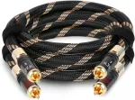 Skw upgrade rca audio kabelis 2 x rca į 2 x rca male su savaime užsirakinančiu ki&scaron;tuku, rca kabelis suderinamas su cd, stiprintuvu, dekoderiu - 1 m