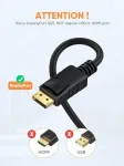 Displayport į Vga kabelis, 1.8m, Full Hd 1080p