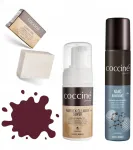 Coccine zom&scaron;os priežiūros rinkinys: renovatorius, trintukas, putos, bordo spalvos, 75 ml