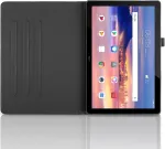 Tedtikjt dėklas, skirtas Huawei Mediapad T5 10.1 2018 plan&scaron;etiniam kompiuteriui, apsauginis dėklas i&scaron; Pu odos, 360&deg; pasukamas daugia kampų stovas, atverčiamas dėklas su medžio motyvu, skirtas Huawei Mediapad T5 10.1 colio dėklui, juodas