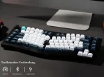 Keychron Q10 Max Alice 75% De-iso i&scaron;dėstymas, belaidė mechaninė klaviatūra su pasukamuoju регуliatoriumi, Qmk/via programuojama, 2.4ghz/bluetooth/laidinis ry&scaron;ys Gateron Raudona Switch