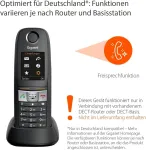 Gigaset E630hx universalus ragelis - Ip telefonas (skirtas prijungti prie bazinės stoties arba mar&scaron;rutizatoriaus - tvirtas telefonas amatininkams ir dirbtuvėms) juodas