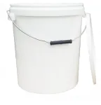 Plastbox 33 l kibiras su metaline rankena, plastikinis kibiras su dangčiu, atestuotas, 33 l, baltas