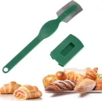 Duonos peilis-skustuvas, nerūdijančio plieno te&scaron;los peilis su dangteliu, batono peilis, įpjovimo peilis batono, duonos ar bandelės pjaustymui, skirtas "pasidaryk pats" duonos te&scaron;los ra&scaron;tui