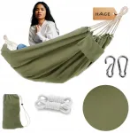 Hage Sodo turistinis hamakas Boho 100x200cm 150kg army žalias