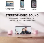 Kompiuterio kolonėlės Leicex ne&scaron;iojama mini bluetooth kolonėlė, belaidė kolonėlė su ki&scaron;eniniu dizainu, ipx7 atspari vandeniui, tobula maža muzikos dėžutė, skirta du&scaron;ui, kelionėms, kambariui, dviračiui