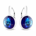 Diamond Sky Jewelry Sidabriniai auskarai moterims DiamondSky &bdquo;Clarice (Bermuda Mėlyna)&bdquo; su Swarovski kristalais