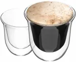 Terminės stiklinės kavai (2 vnt.) - 70 ml, dvigubos sienelės