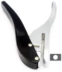 Kucaa metalinis sidabrinis rankinis skylmu&scaron;is 10 mm apvalus tvirtas vieno apskritimo skylmu&scaron;is Id kortelėms Pvc kortelėms ženklelių nuotraukoms