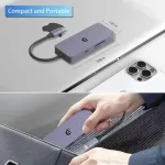Ootday Usb C &scaron;akotuvas, multiportinis adapteris Usb C į Hdmi 4k ne&scaron;iojamam kompiuteriui, 6 viename eterneto adapteris, Surface Pro 8, Usb 3.0, Sd/tf kortelių skaitytuvas, 100w Pd