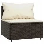 Sodo sofa i&scaron; ratano 63x63x57,5 cm, ruda
