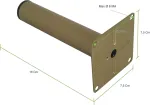 P17 Model Kba200 4 kojų komplektas + 16 varžtų aukso spalvos, auk&scaron;tis 16 cm, kojos sofoms, baldams, spintoms, foteliams, metalinės kojos modernaus ir eleganti&scaron;ko dizaino baldams