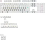 Klaviatūra Glorious Gaming - Gpbt klavi&scaron;ų dangteliai su ap&scaron;vietimu (balti) permatomi simboliai mechaninėms klaviatūroms 100%, 75%, 65%, 60% ir Ansi & Iso - amerikieti&scaron;ka Qwerty i&scaron;dėstymas