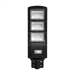 12W LED gatvės &scaron;viestuvas su saulės baterija, juodas, 6000K