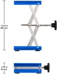 Stonylab 6 x 6 colių laboratorinis domkratas, 150 x 150 mm anoduoto aliuminio vir&scaron;utinės platformos laboratorijos atraminis domkratas platformos kėlimo stalas žirklinis stovas su 10 kg palaikomu svoriu, vertikalus kėlimas nuo 60 iki 260 mm