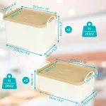 Belle Vous Balta Plastikinė Dėžė Su Dangčiu (5 Vnt.) - Mažos Dėžutės Virtuvei, Lentynoms, Biurui, Vonios Kambariui Arba Drabužių Spintai - Dėžutė Su Dangčiu