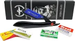 Razor Blades Club Roman Empire Razor Hercules naujas skustuvas, profesionalus barzdaskutys barzdai, ūsams ir kontūrams (astra-sharp-shark-voskhod) (mėlynas, 20 vnt. (1 vnt.))