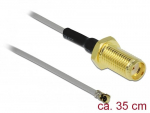 Delock Antennenkabel SMA Buchse zum Einbau zu MHF&reg; 4L Stecker 1.37 35 cm