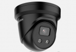 Hikvision kupolas DS-2CD2383G2-IU F2.8 (juoda, 8 MP, 30 m. IR, AcuSense)