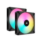 Corsair | 140 mm PWM dviejų ventiliatorių komplektas | iCUE AF140 RGB ELITE | Dėklo ventiliatorius