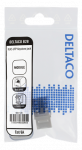 DELTACO Cat6A Keystone lizdas, LSA / 110 termination, plastikinis , 90, baltas / MD-124