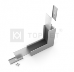 LED juostos profilio VARIO30-02 90 laipsnių kampinis sujungimas, anoduotas aliuminis