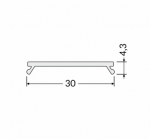 LED juostos profilio dangtelis C9 IRM CLICK, baltas, 3m