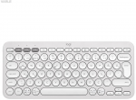 Belaidė klaviatūra Logitech PEBBLE KEYS 2 K380S, Baltos spalvos, I&scaron;dėstymas: &Scaron;iaurės &scaron;alių (Qwerty)