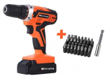 Kinway Akumuliatorinis gręžtuvas KWCD1703-20, 20V, 1x1.3Ah