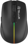 Tellur Silent Click Belaidė pelė Juodas